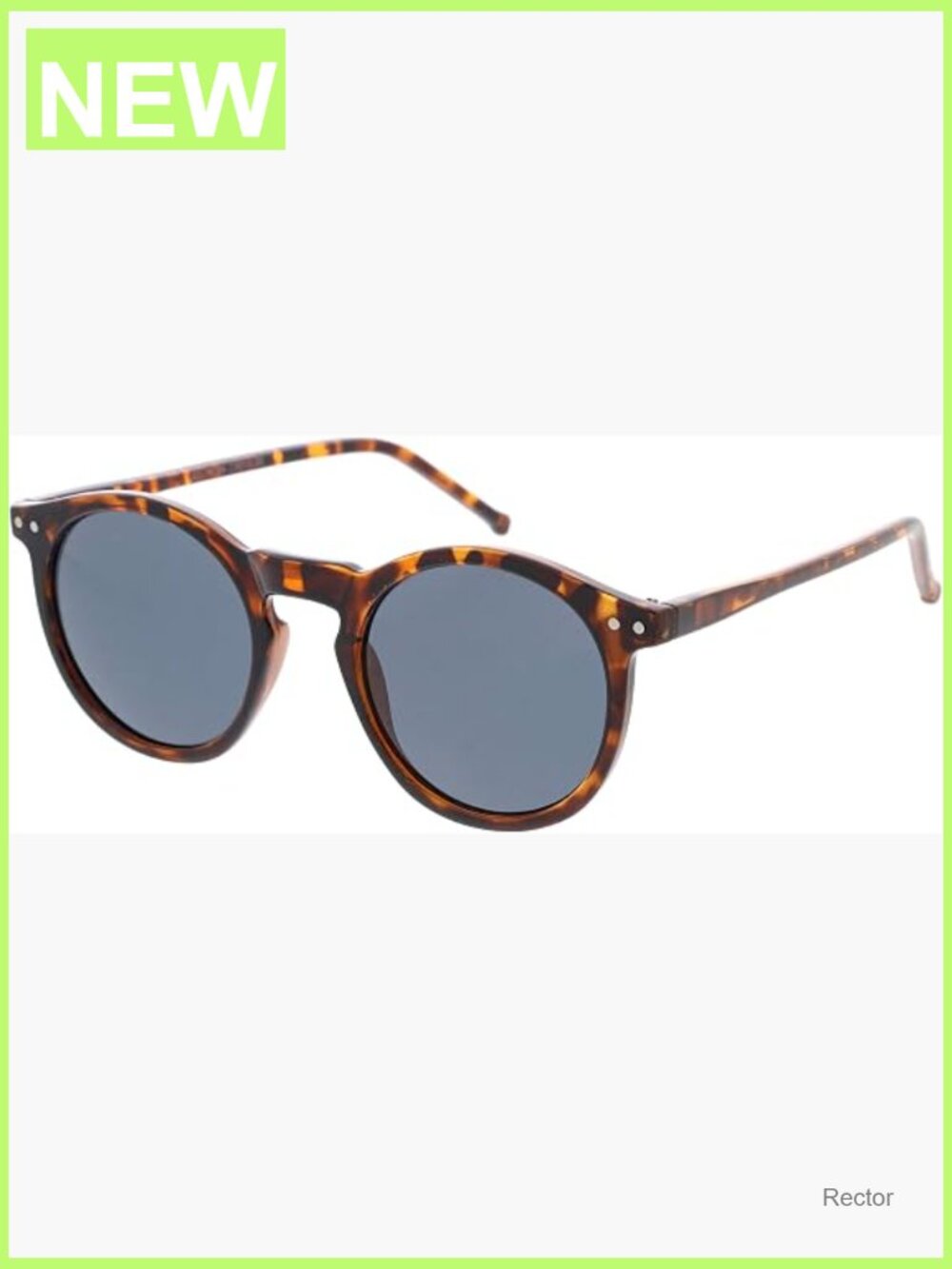 Vintage Retro Horn Rimmed Round Circle Sunglasses with Keyhole Bridge